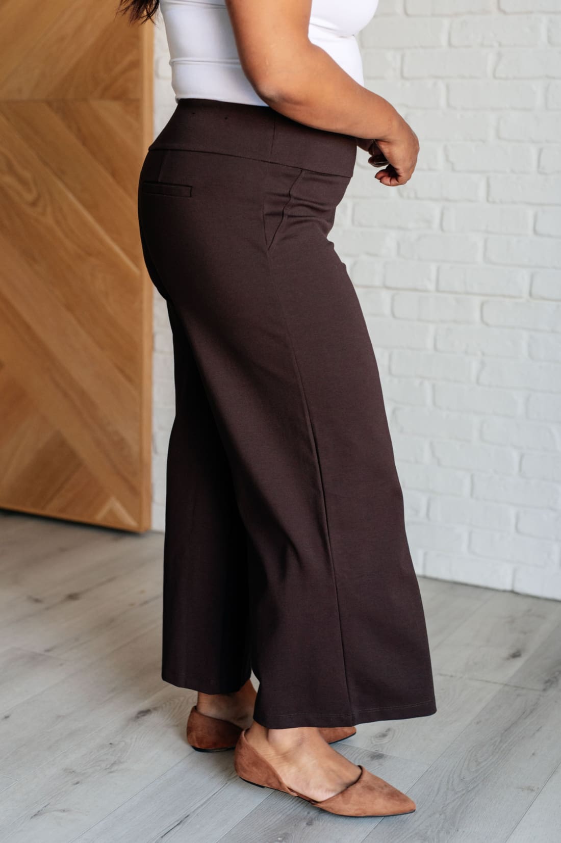 Magic Wide Leg Crop Pants in Chocolate | Pants