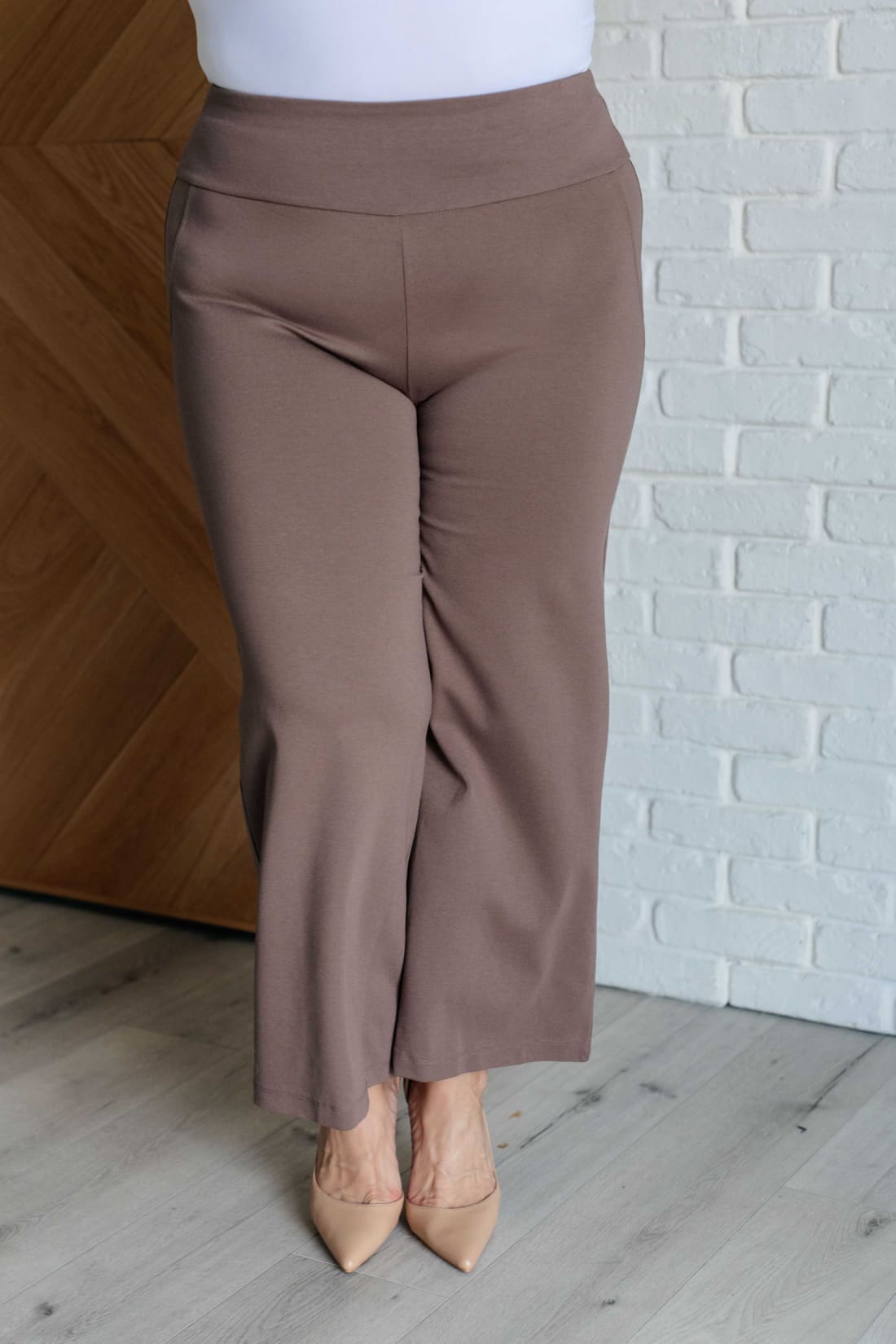 Magic Wide Leg Crop Pants in Dark Mocha | Bottoms