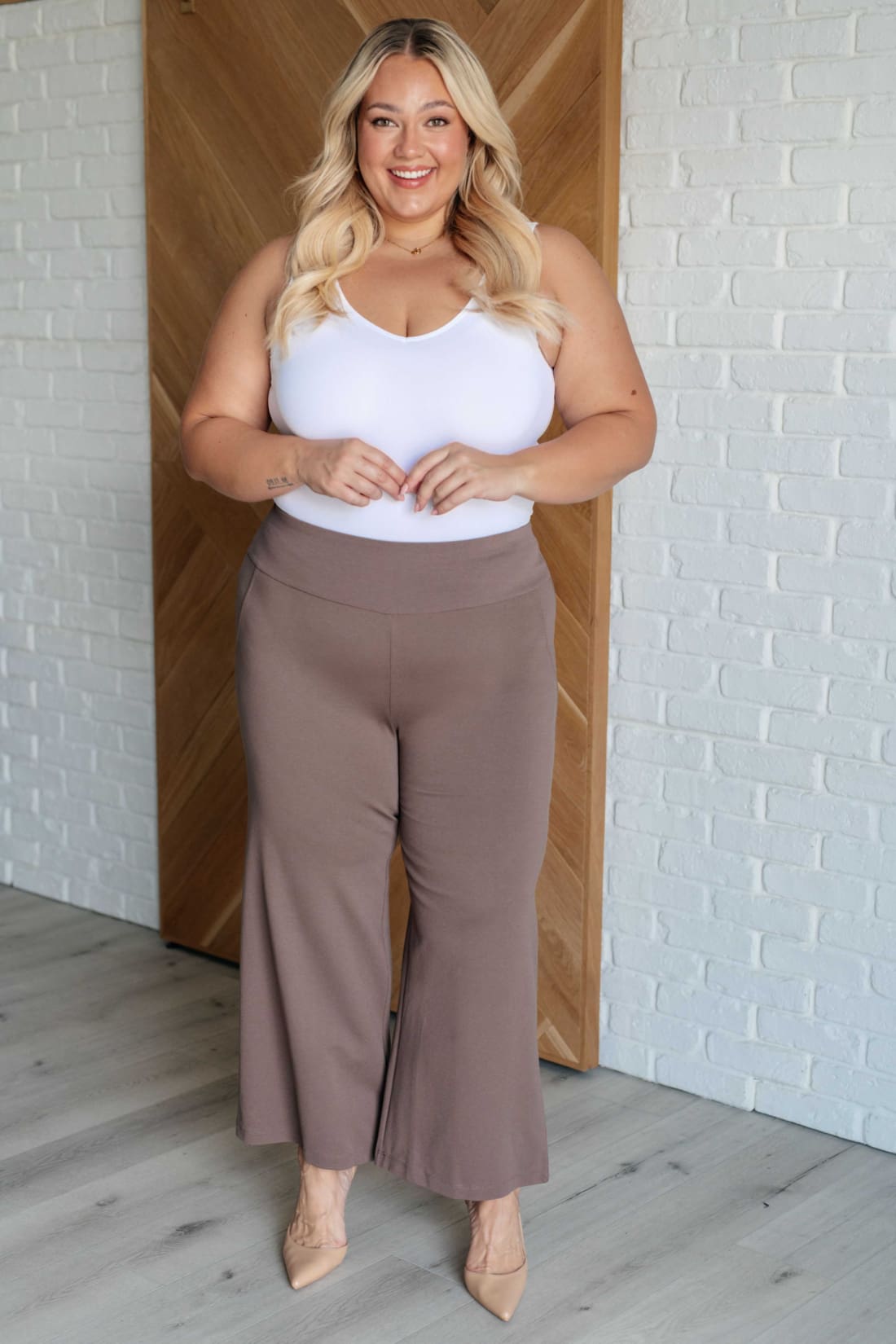 Magic Wide Leg Crop Pants in Dark Mocha | Bottoms