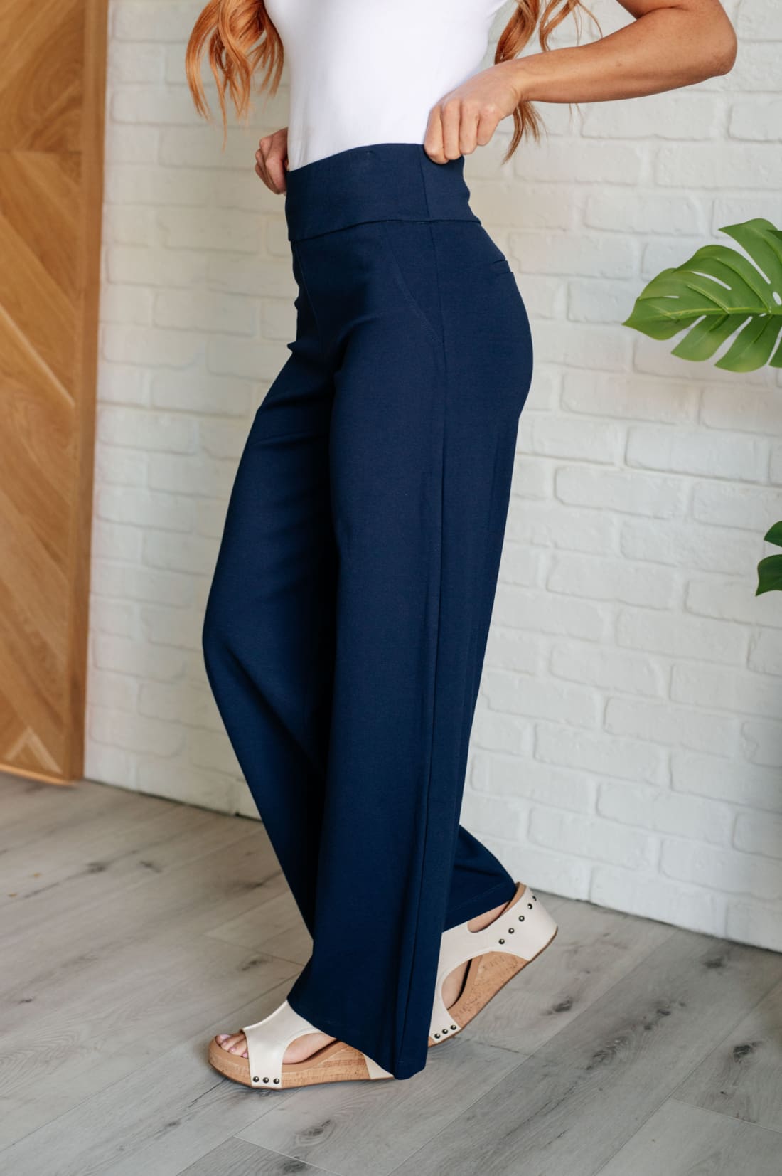 Magic Wide Leg Pants in Navy | Pants