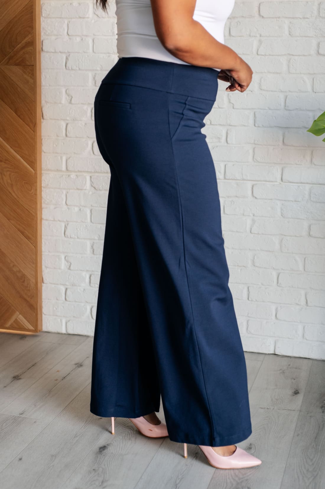 Magic Wide Leg Pants in Navy | Pants