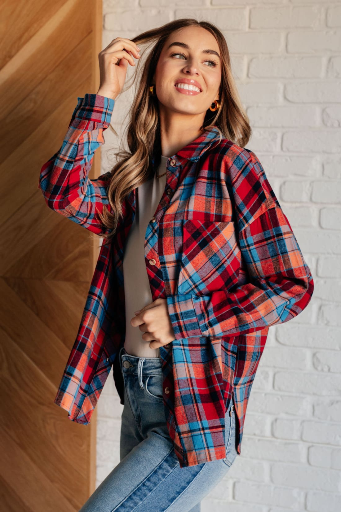 Make it Make Sense Plaid Button Up | Tops