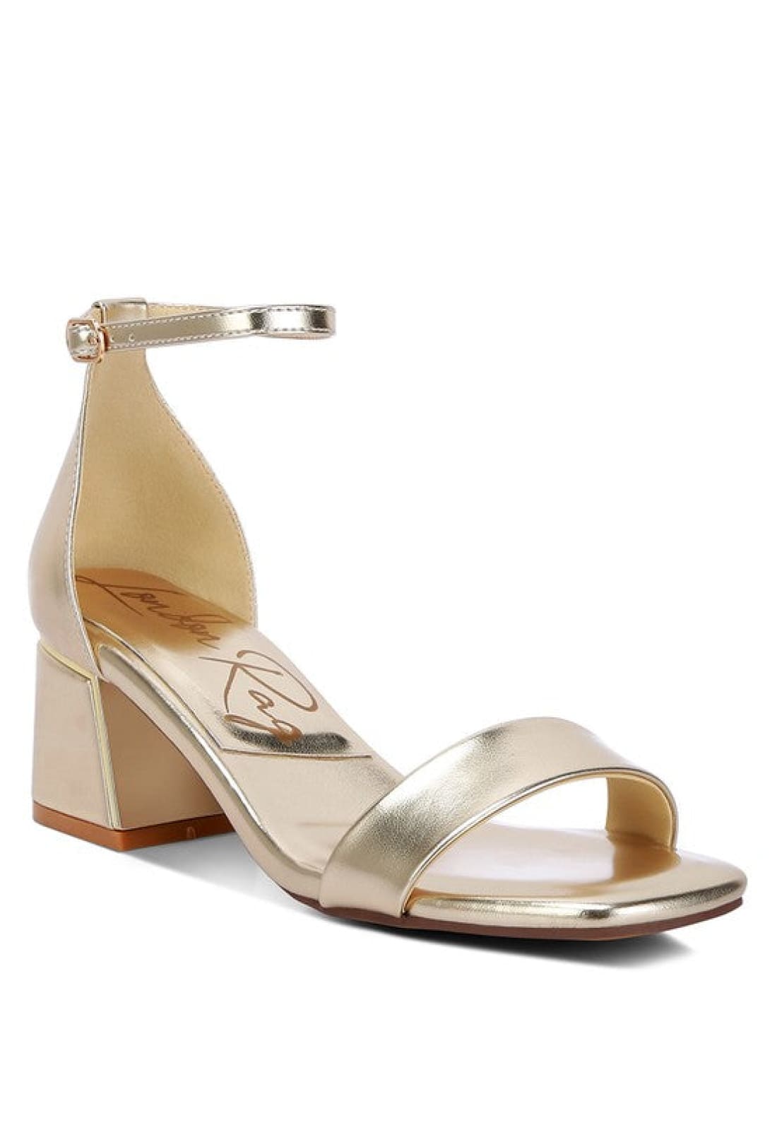 Makena Metallic Block Heel Sandals