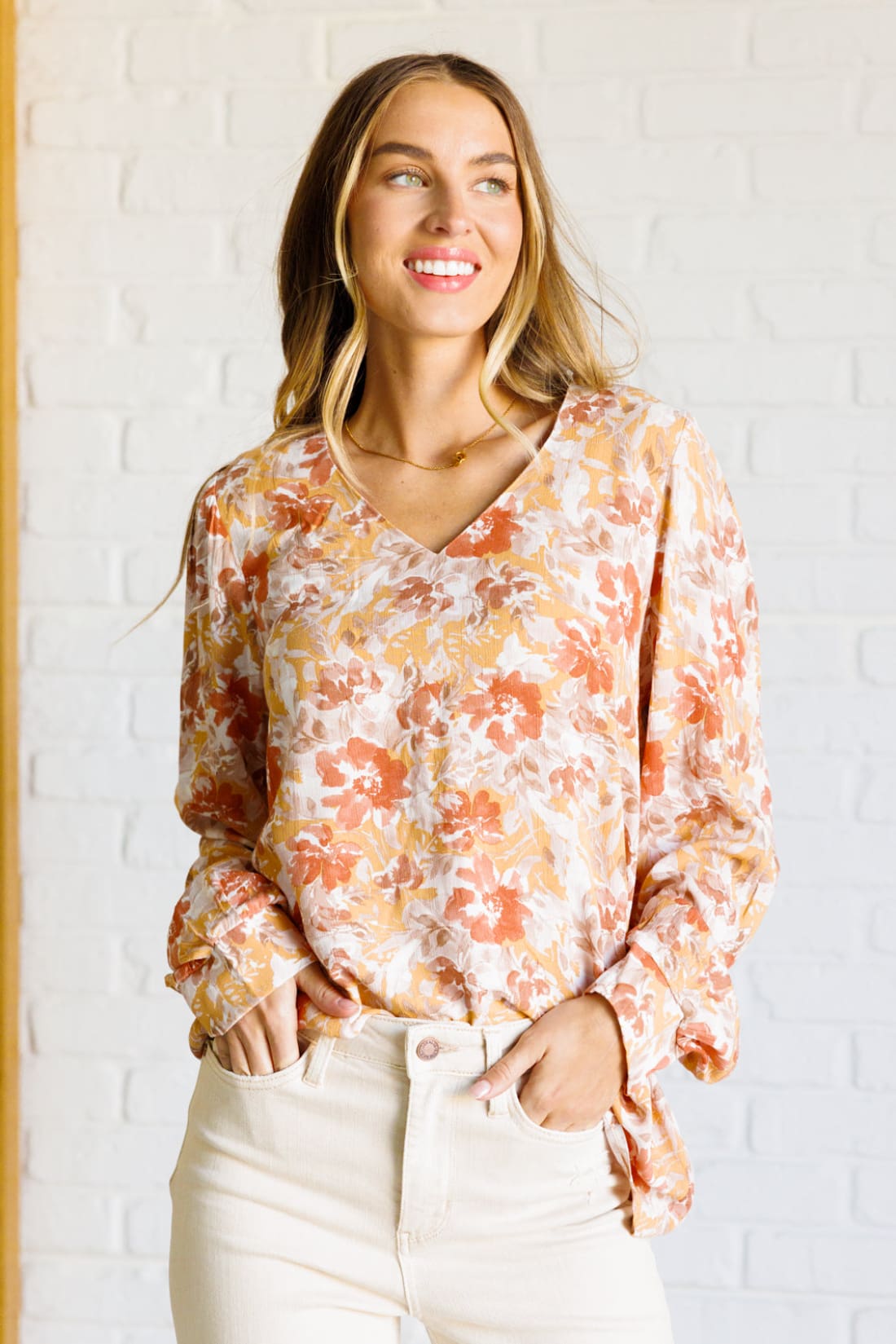 Marigold Dreams Floral Blouse | Blouses & Shirts