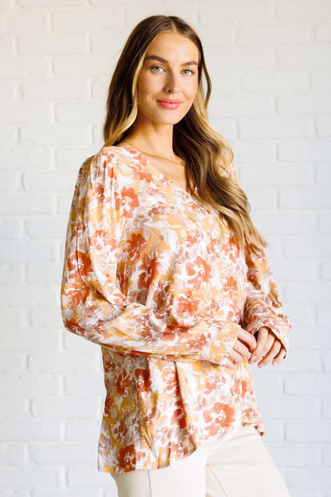 Marigold Dreams Floral Blouse | Blouses & Shirts