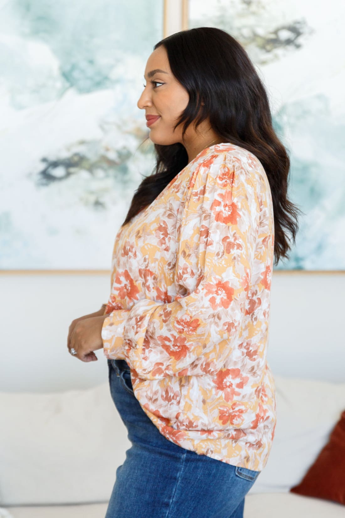 Marigold Dreams Floral Blouse | Blouses & Shirts