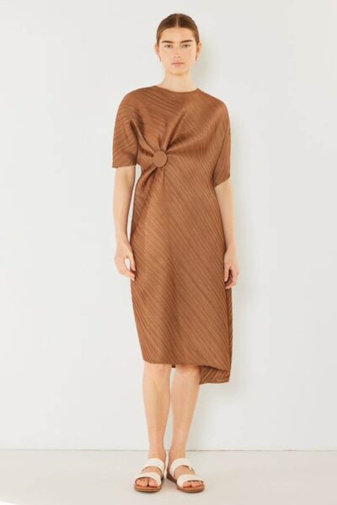 Marina West Swim Pleated Dolman Sleeve Dress | Midi Dresses