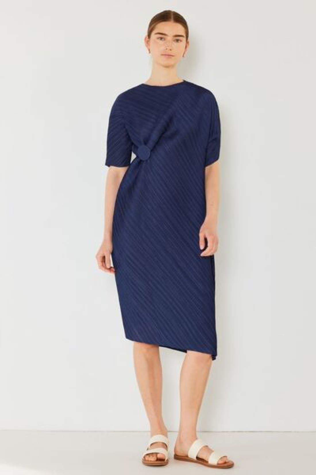 Marina West Swim Pleated Dolman Sleeve Dress | Midi Dresses