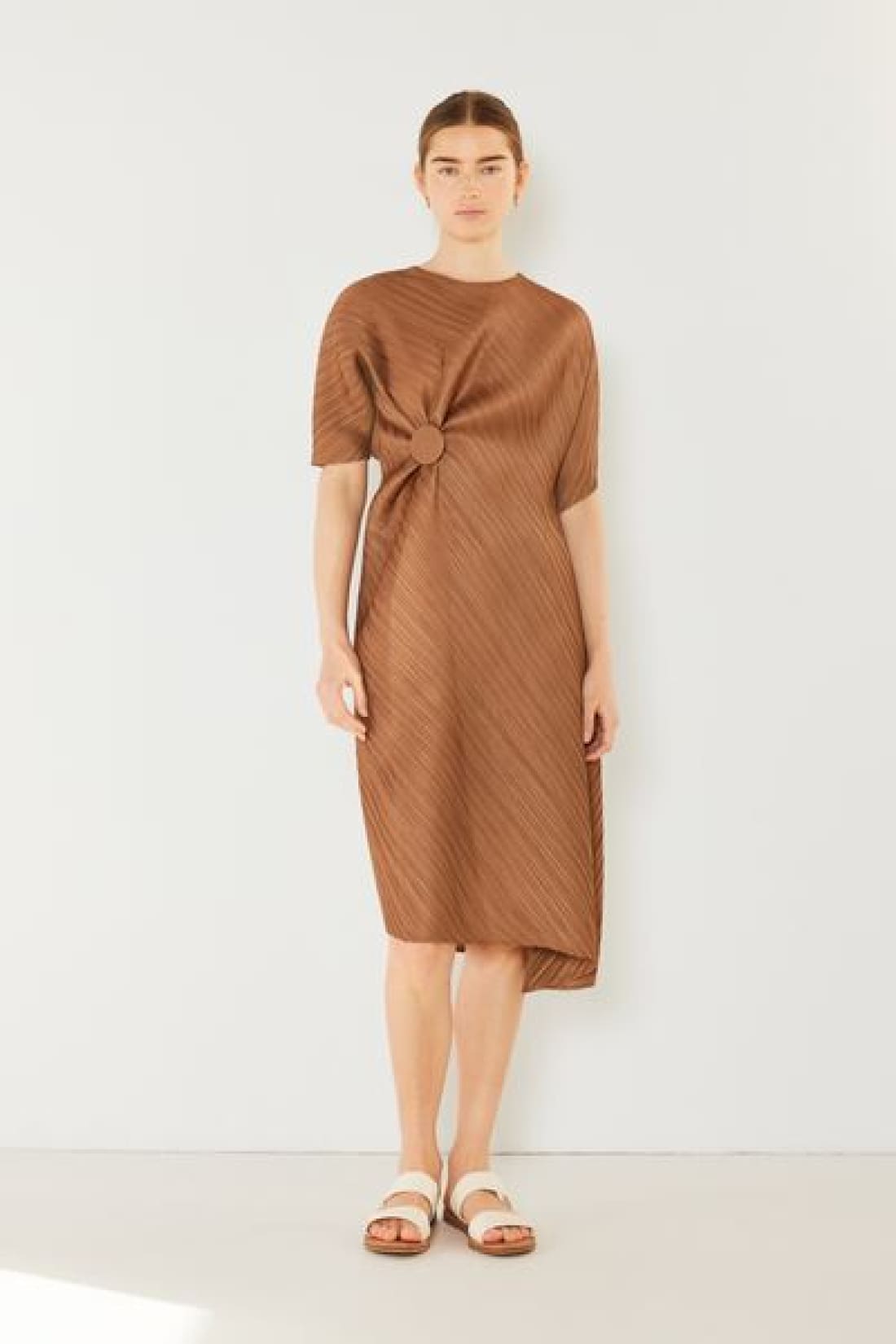 Marina West Swim Pleated Dolman Sleeve Dress | Midi Dresses