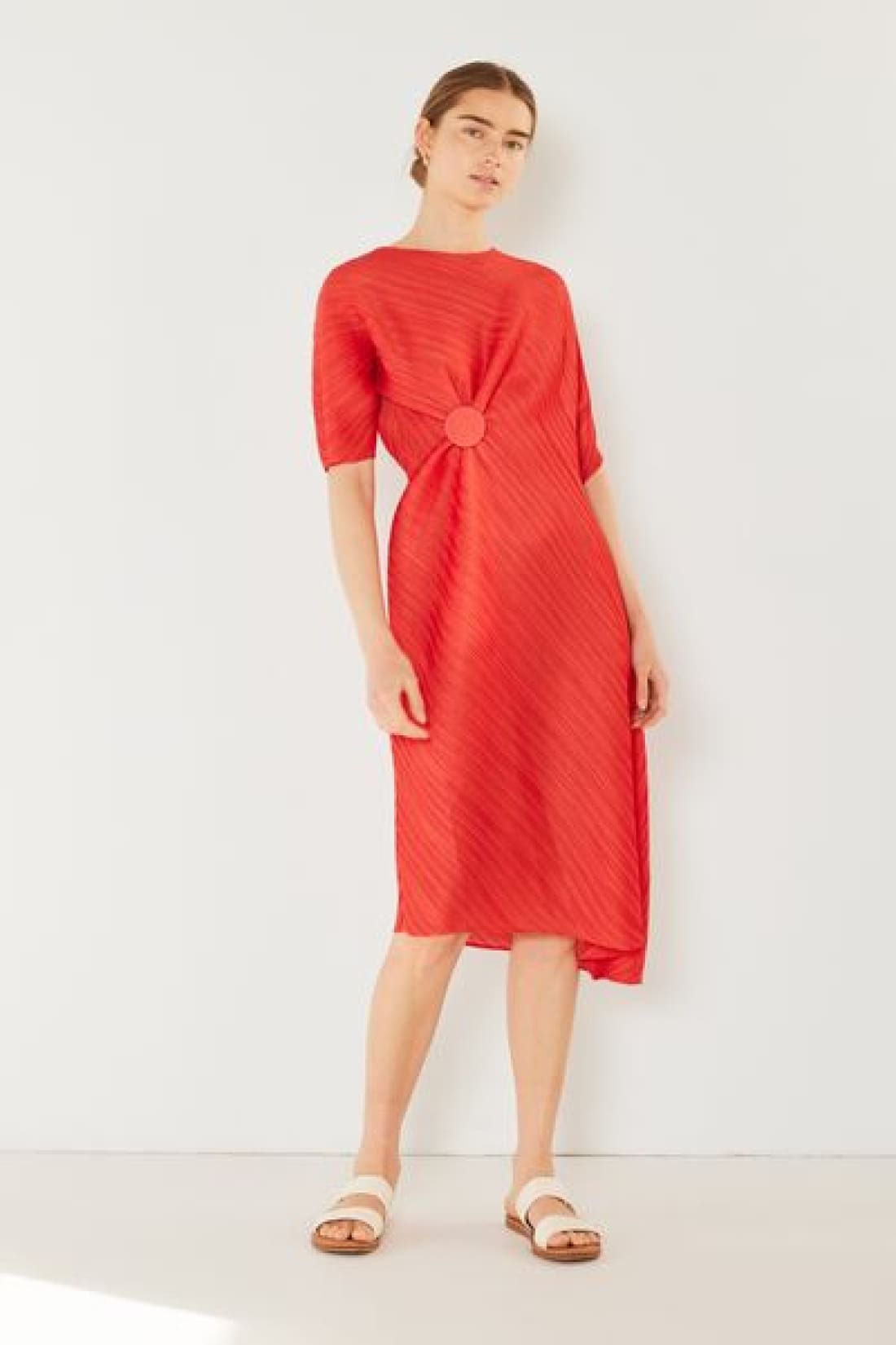 Marina West Swim Pleated Dolman Sleeve Dress | Midi Dresses