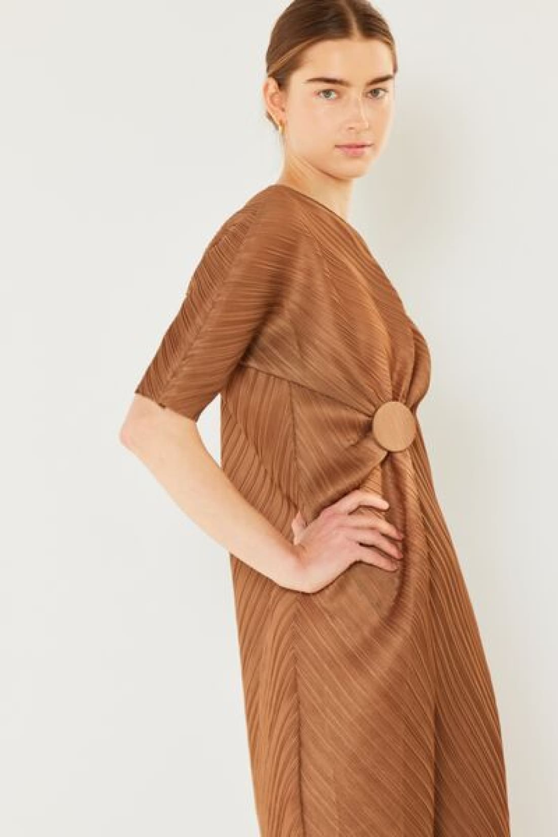 Marina West Swim Pleated Dolman Sleeve Dress | Midi Dresses