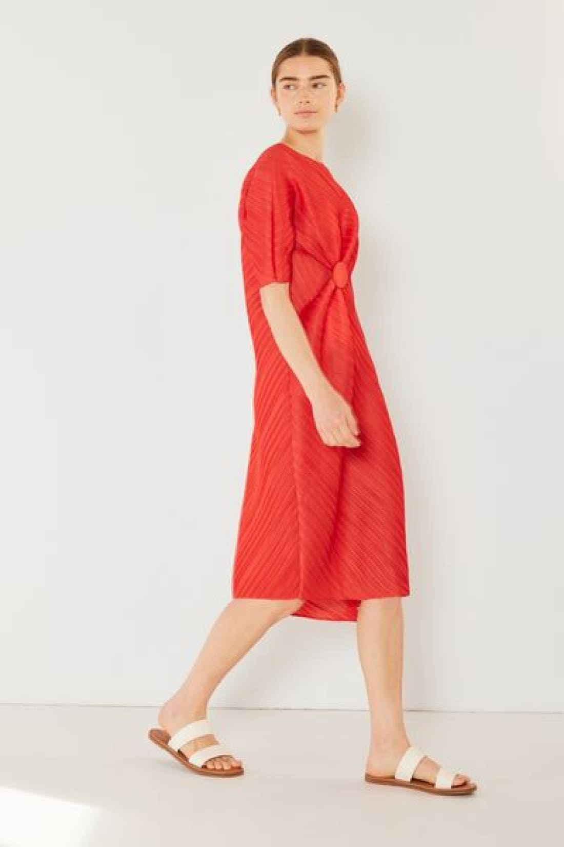 Marina West Swim Pleated Dolman Sleeve Dress | Midi Dresses