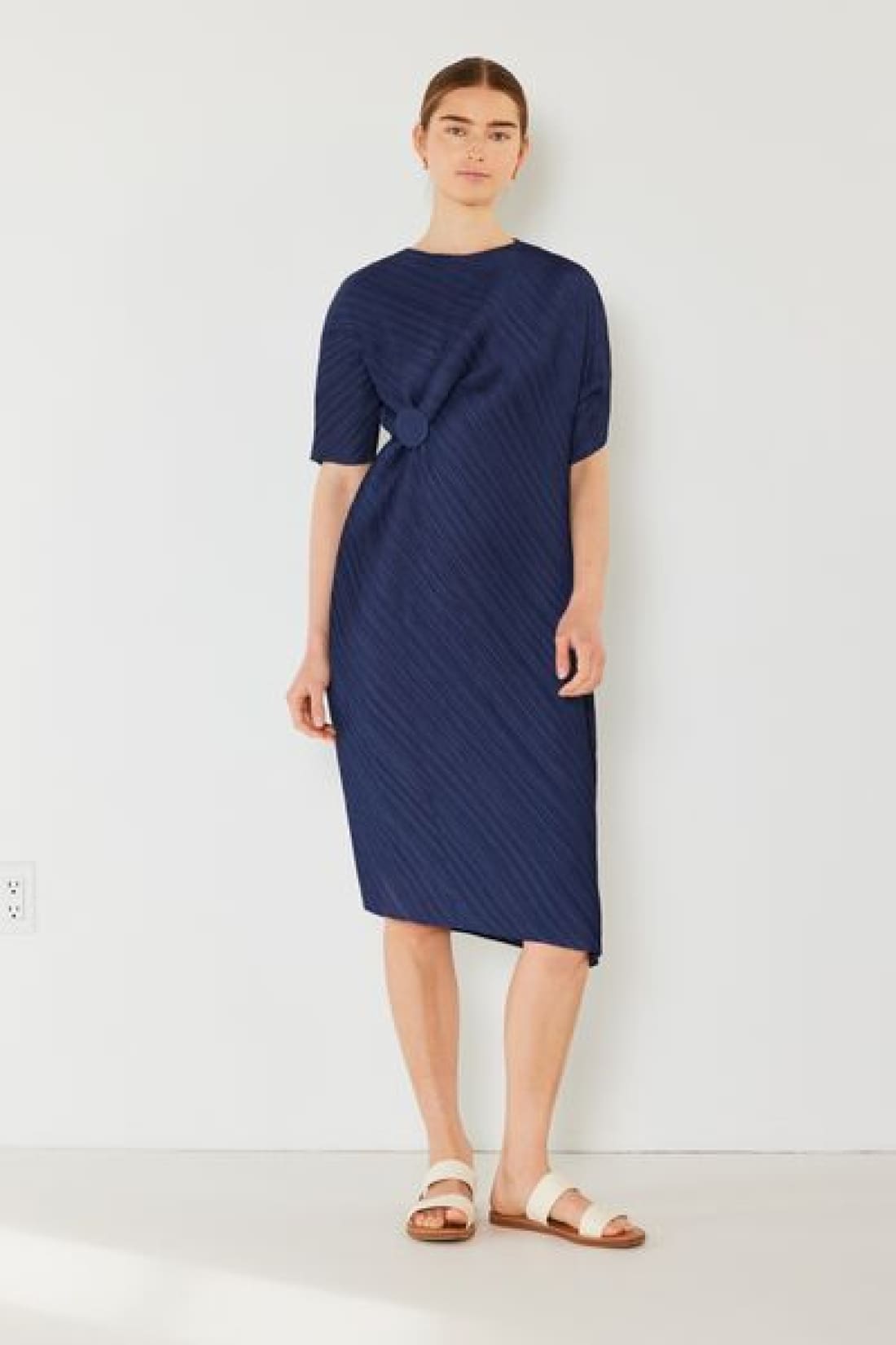 Marina West Swim Pleated Dolman Sleeve Dress | Midi Dresses