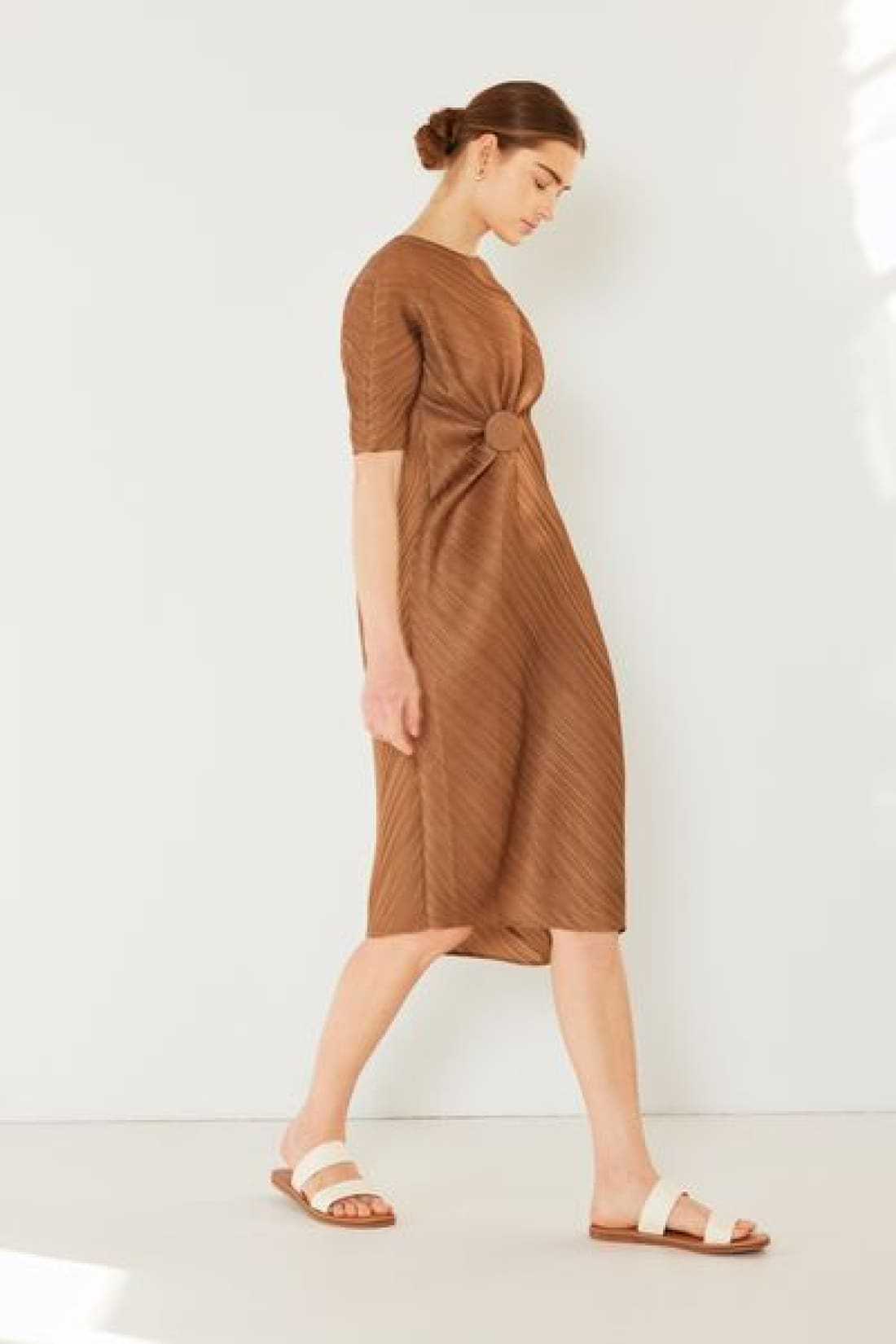 Marina West Swim Pleated Dolman Sleeve Dress | Midi Dresses