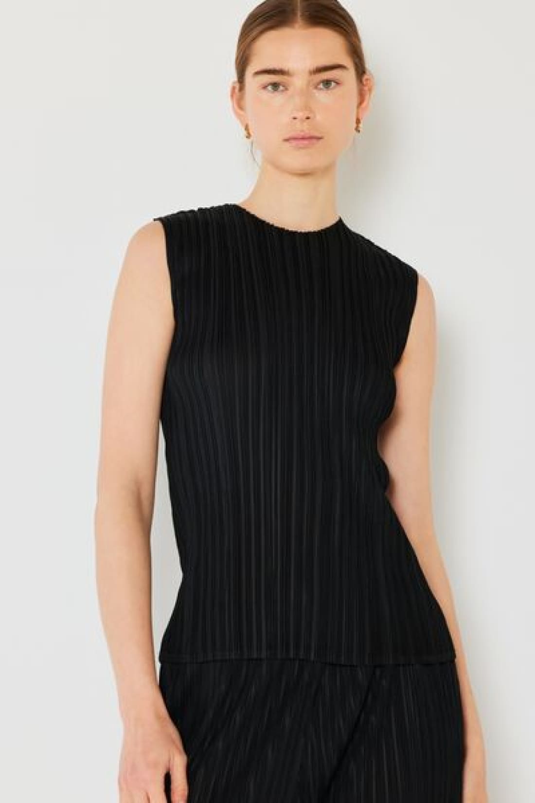 Marina West Swim Pleated Sleeveless Crewneck Tank | Tank Tops