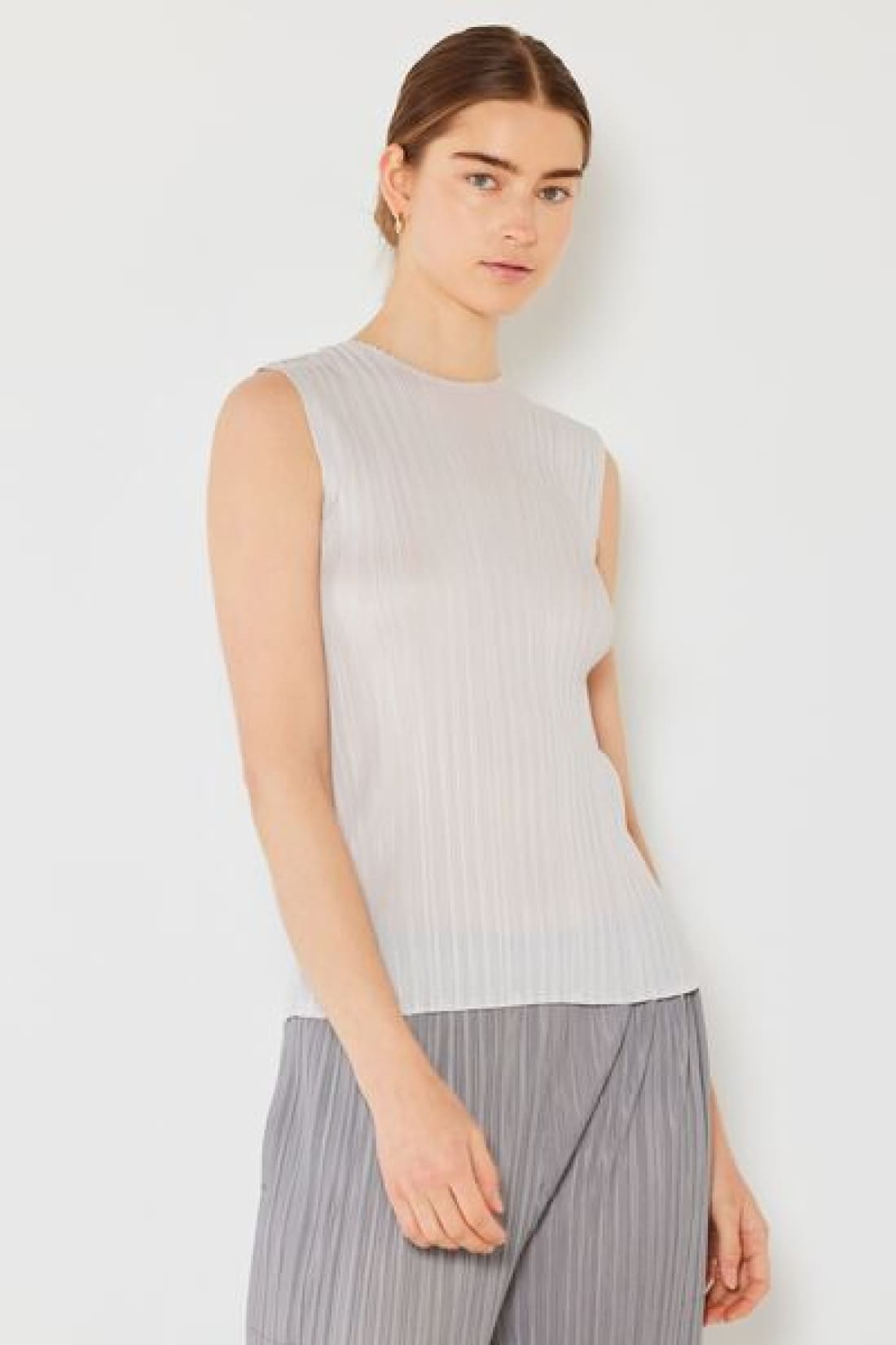 Marina West Swim Pleated Sleeveless Crewneck Tank | Tank Tops