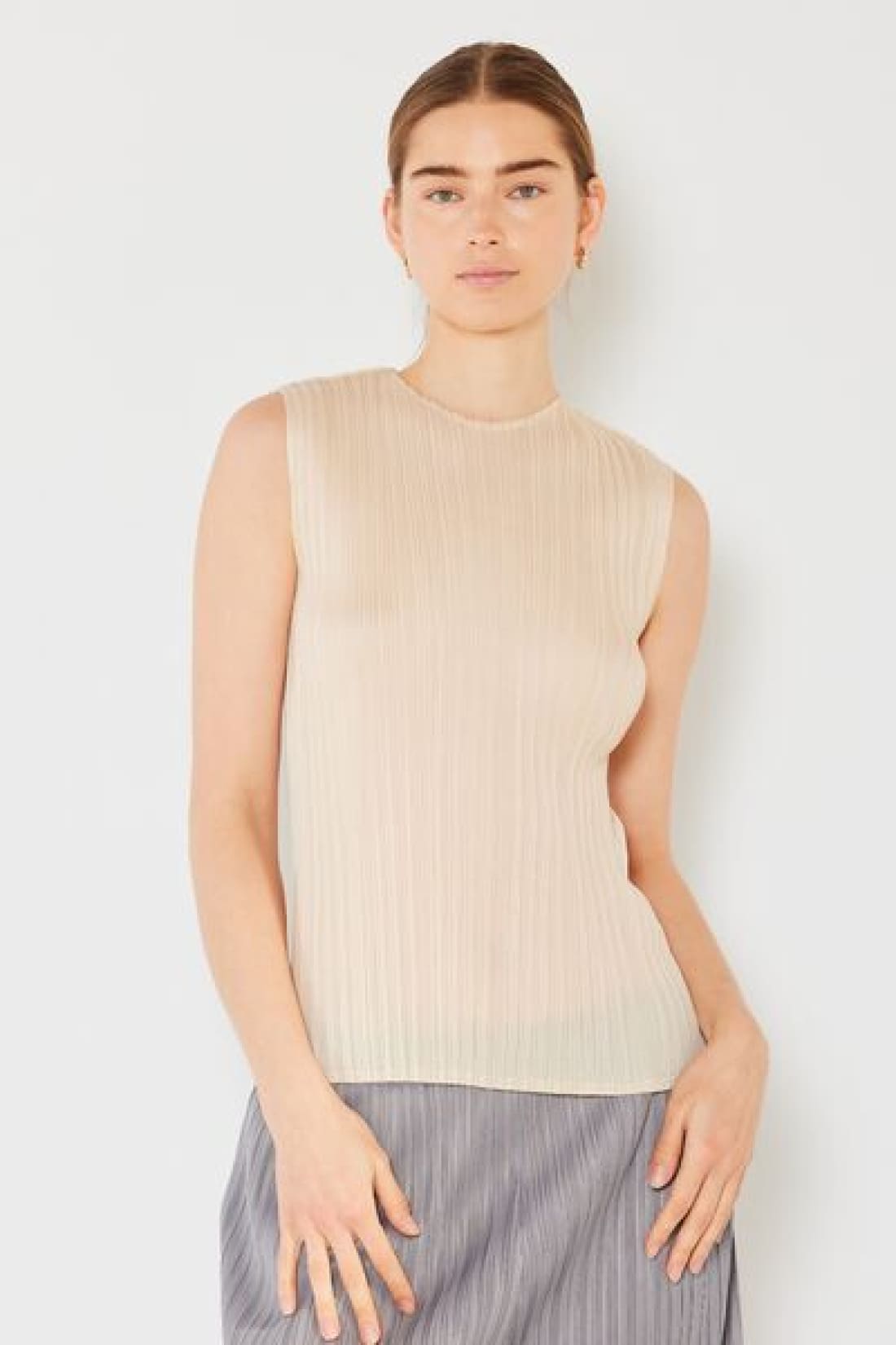 Marina West Swim Pleated Sleeveless Crewneck Tank | Tank Tops