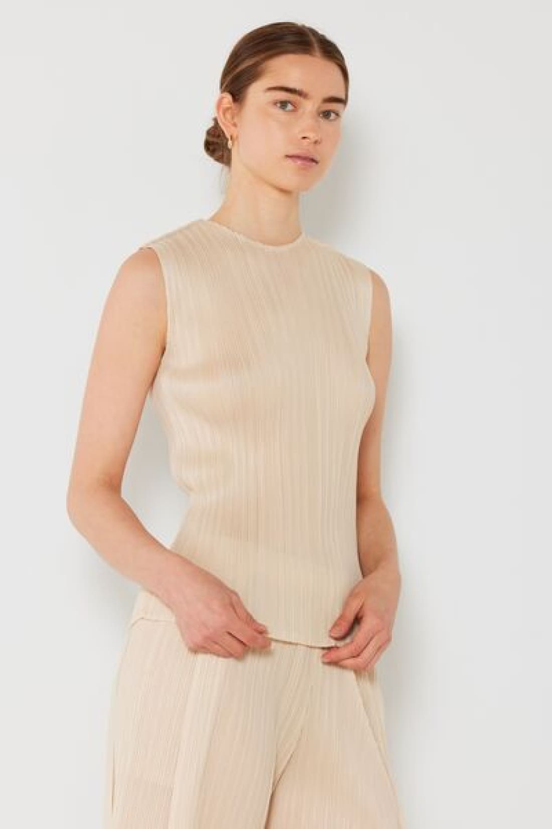 Marina West Swim Pleated Sleeveless Crewneck Tank | Tank Tops