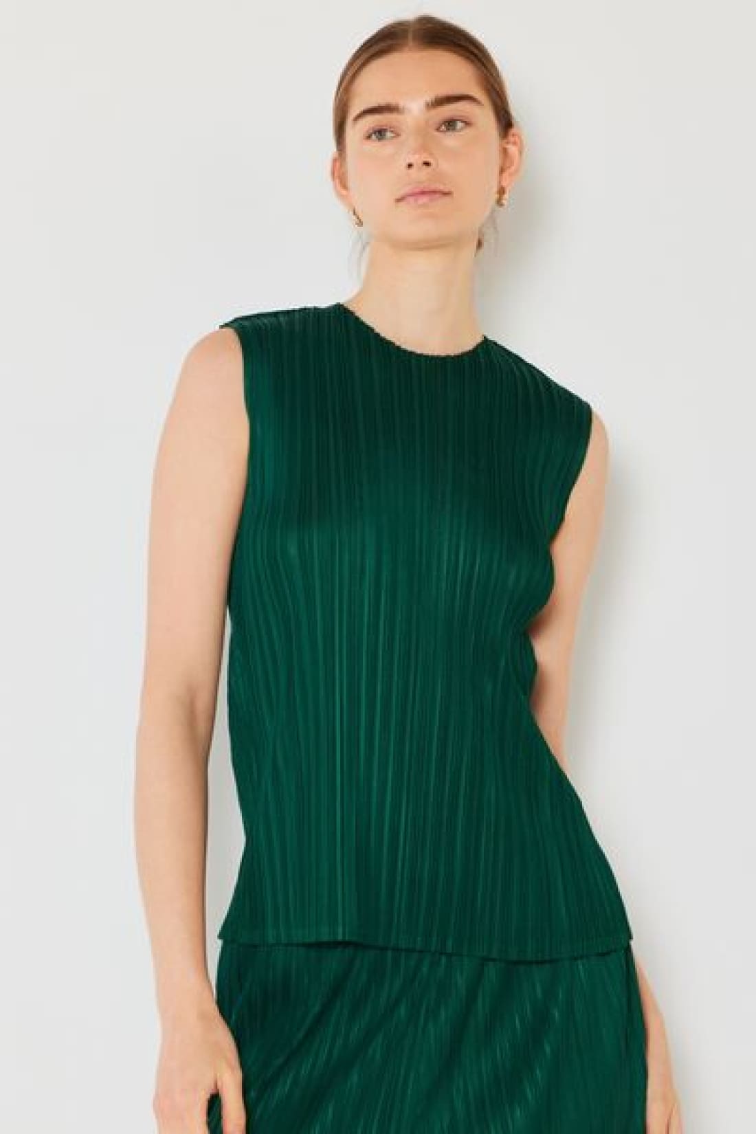 Marina West Swim Pleated Sleeveless Crewneck Tank | Tank Tops