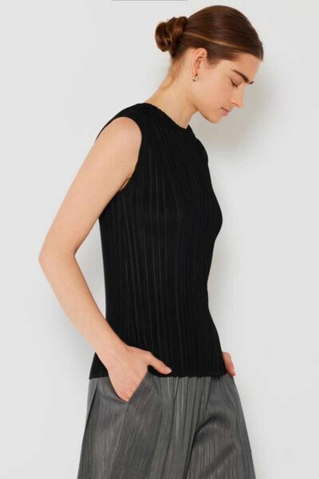 Marina West Swim Pleated Sleeveless Crewneck Tank | Tank Tops