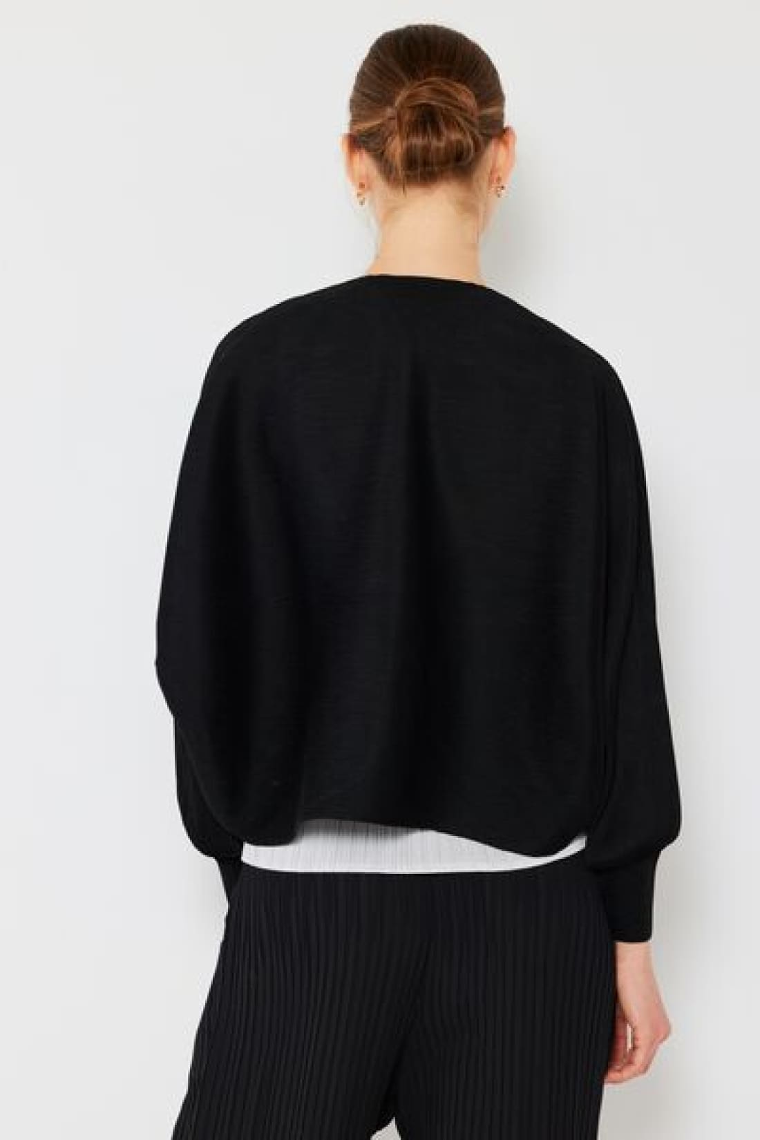 Marina West Swim Rib Pleated Puff Sleeve Bolero Cardigan | Sweaters & Cardigans