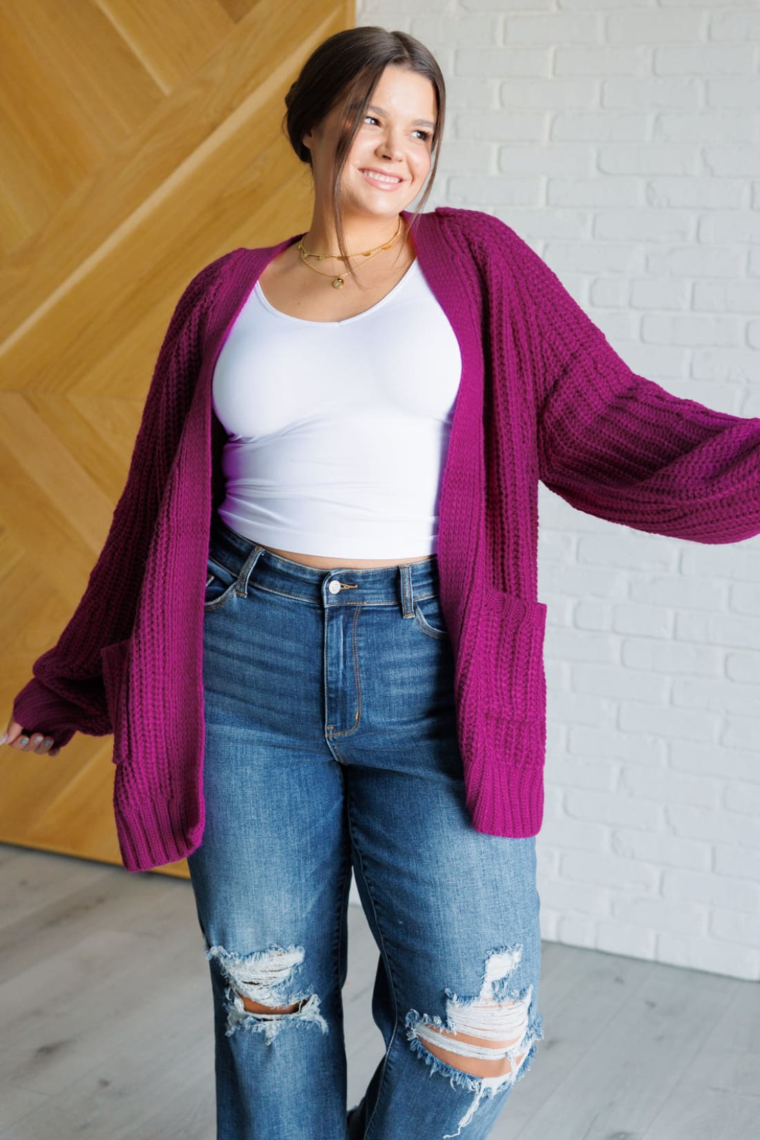 Maybe Monday Cardigan in Berry | Layers