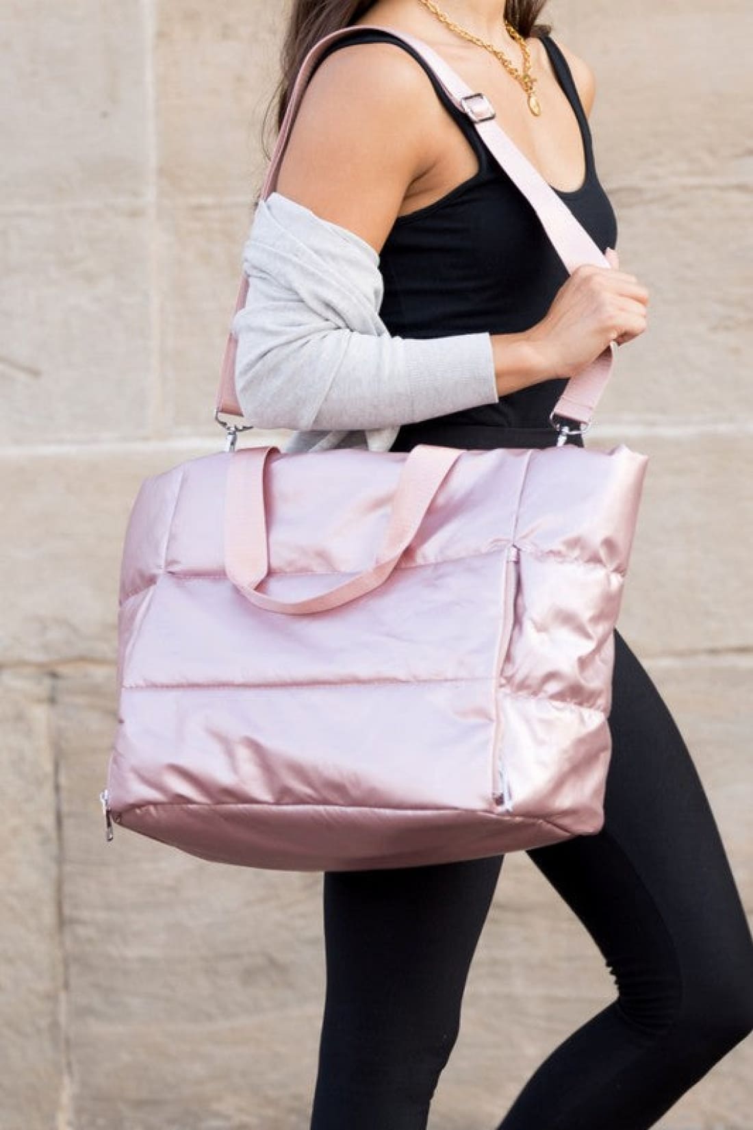 Metallic Puffer Tote | handbag