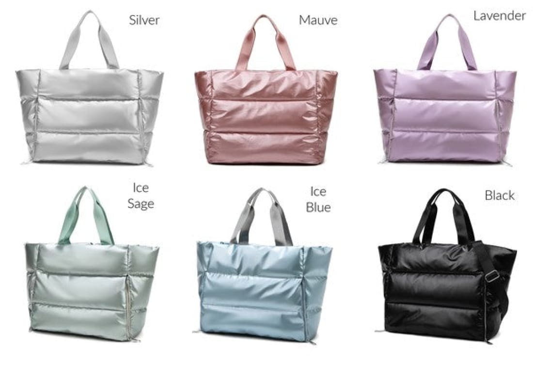 Metallic Puffer Tote | handbag