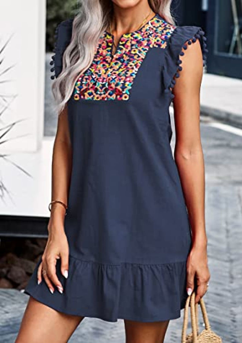 Mexican Inspired Embroidered Dress