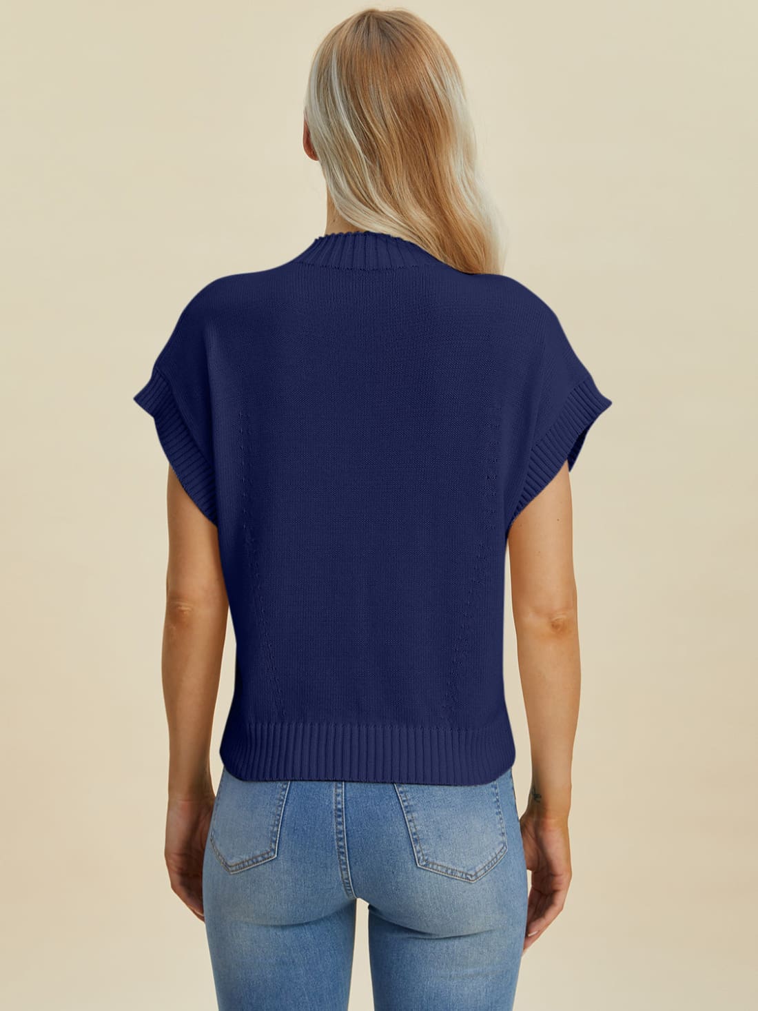 Mock Neck Short Sleeve Sweater | Sweaters & Cardigans