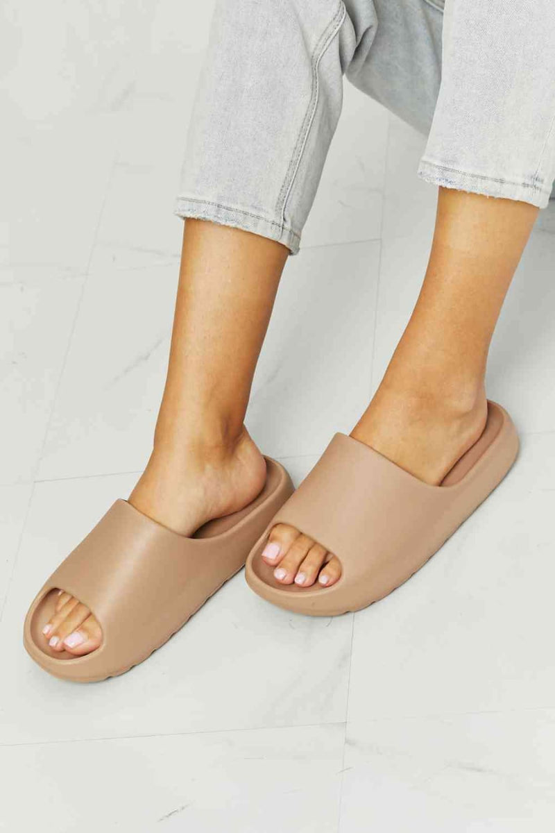 NOOK JOI In My Comfort Zone Slides in Beige | sandals
