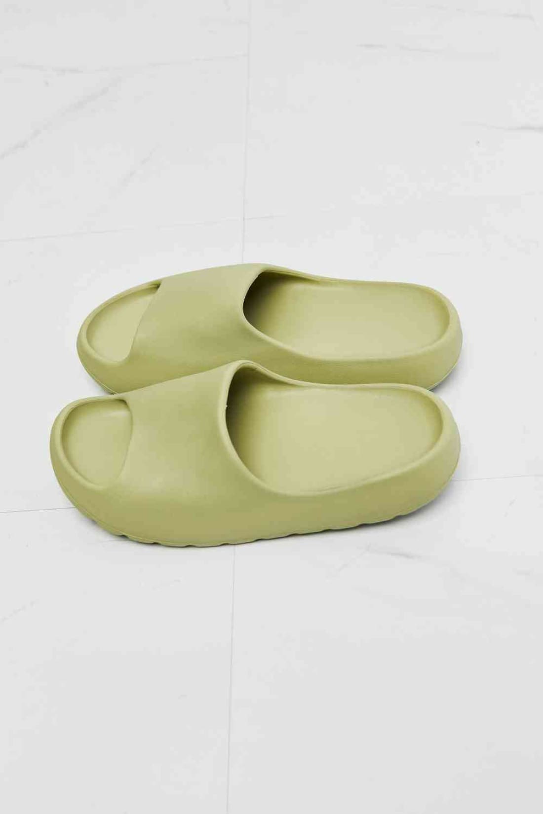 NOOK JOI In My Comfort Zone Slides in Green | sandals