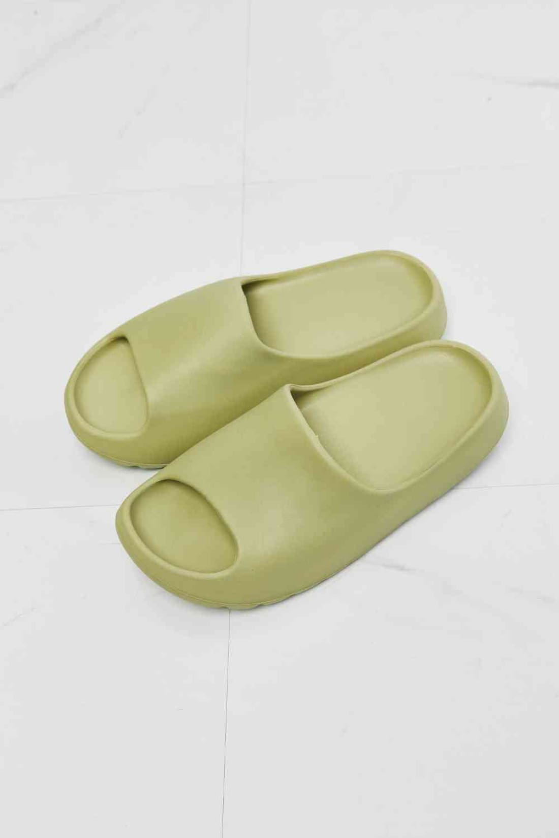 NOOK JOI In My Comfort Zone Slides in Green | sandals