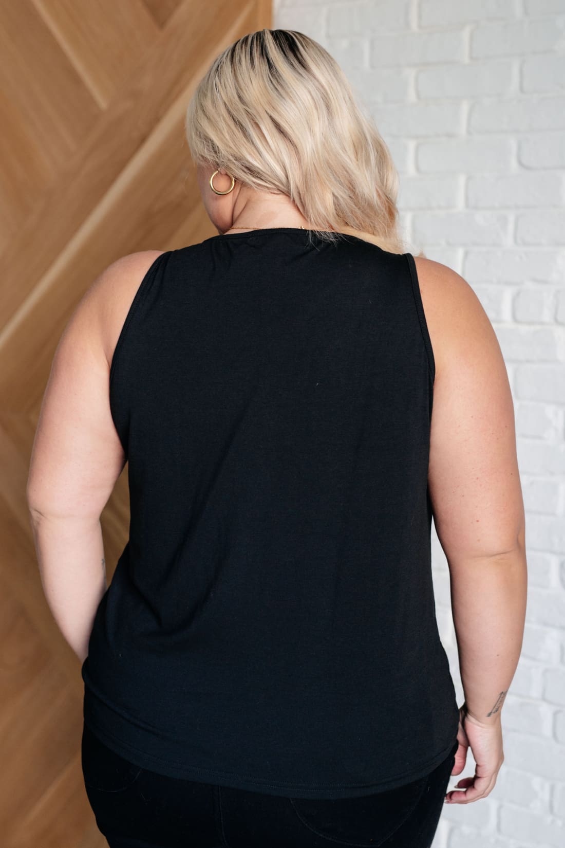 Not So Anxious V-Neck Tank in Black | Tank Tops