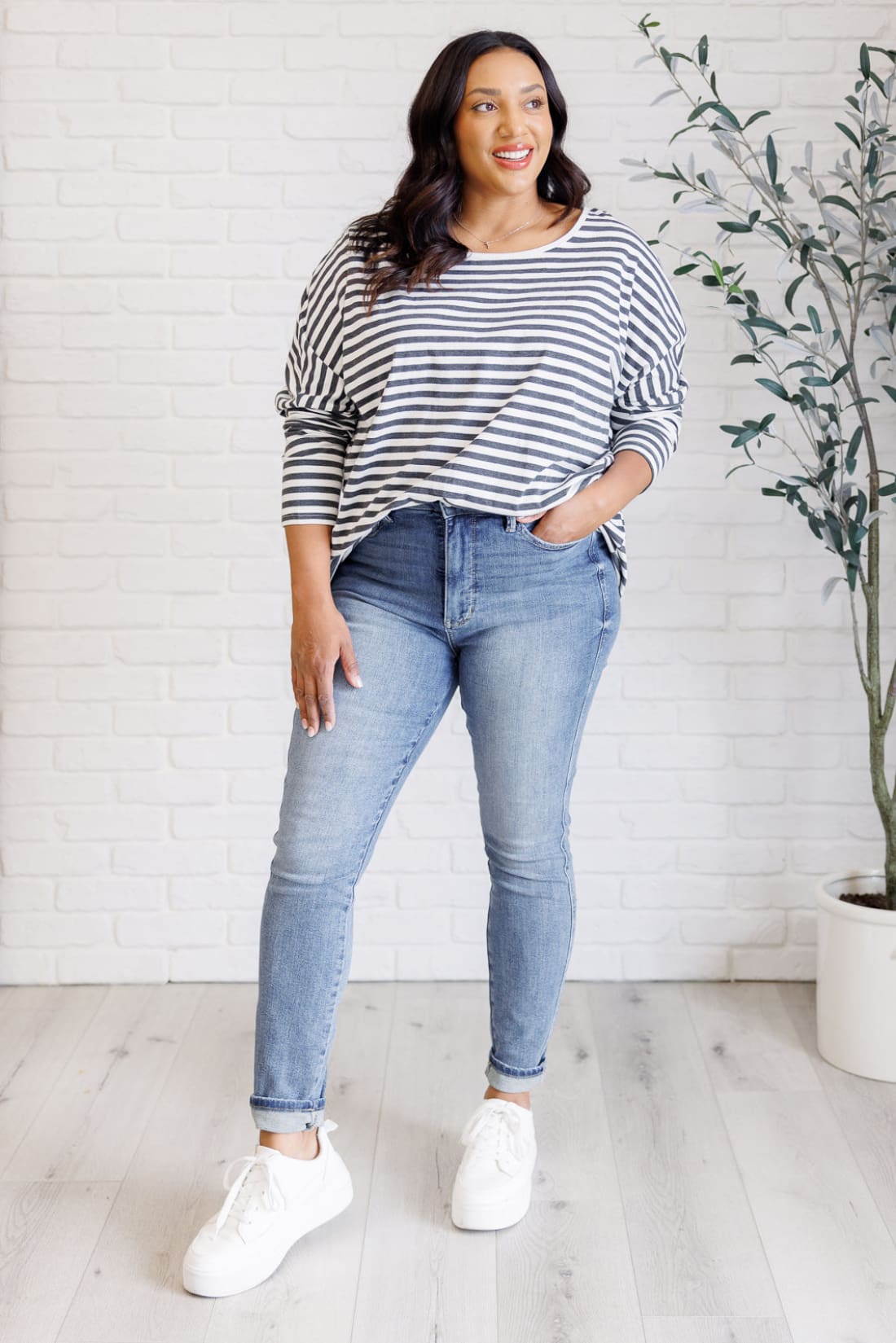 Obviously Mine Striped Oversized Top | Tops