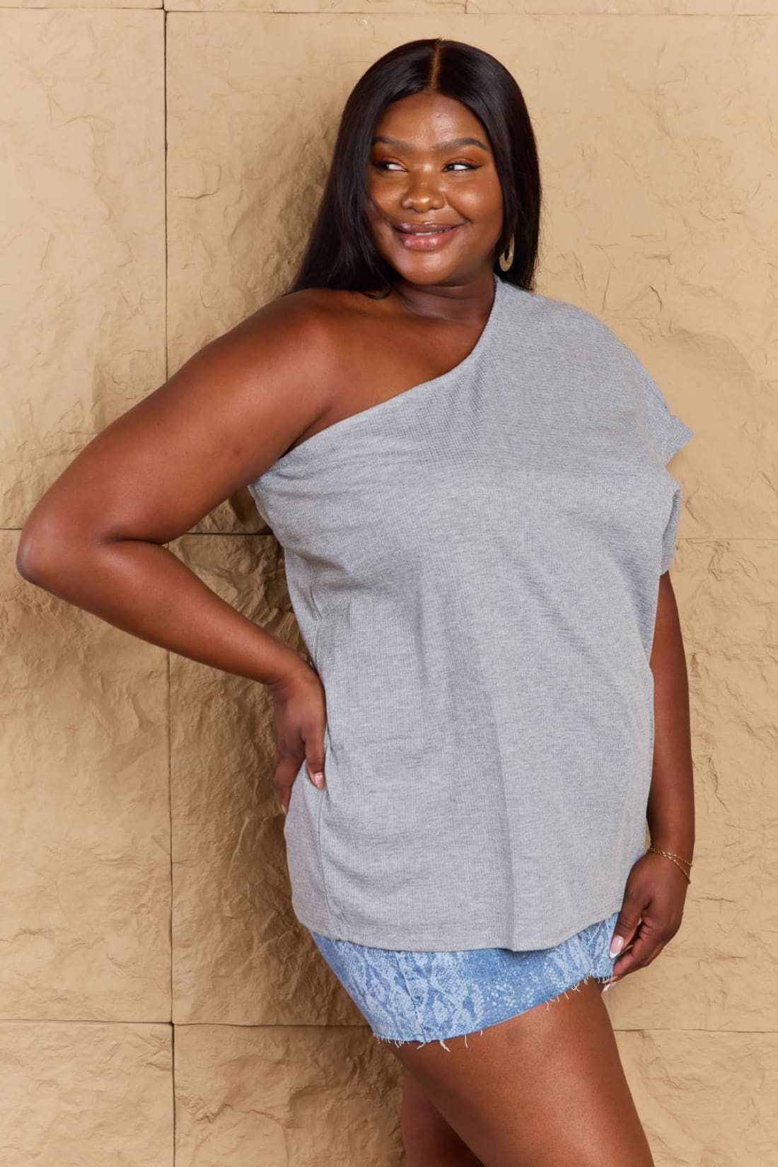 One Shoulder Loose Top | Tops & Tees