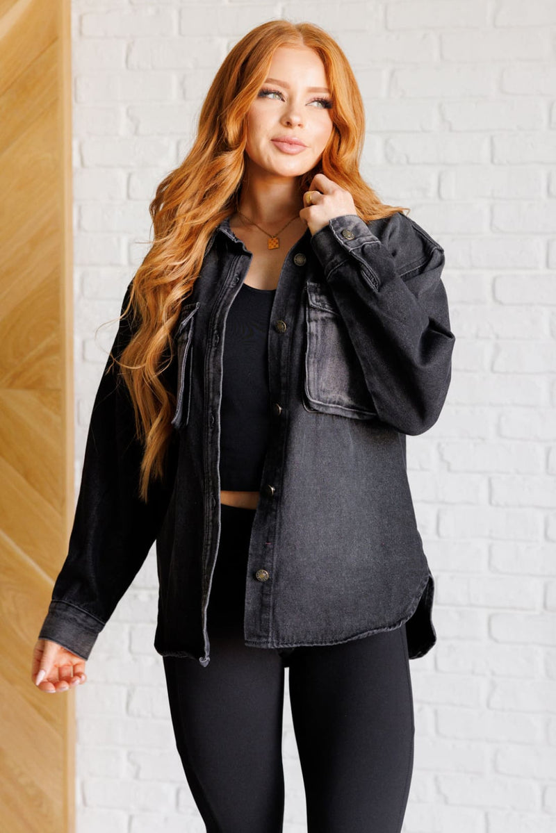 Black Denim Shacket