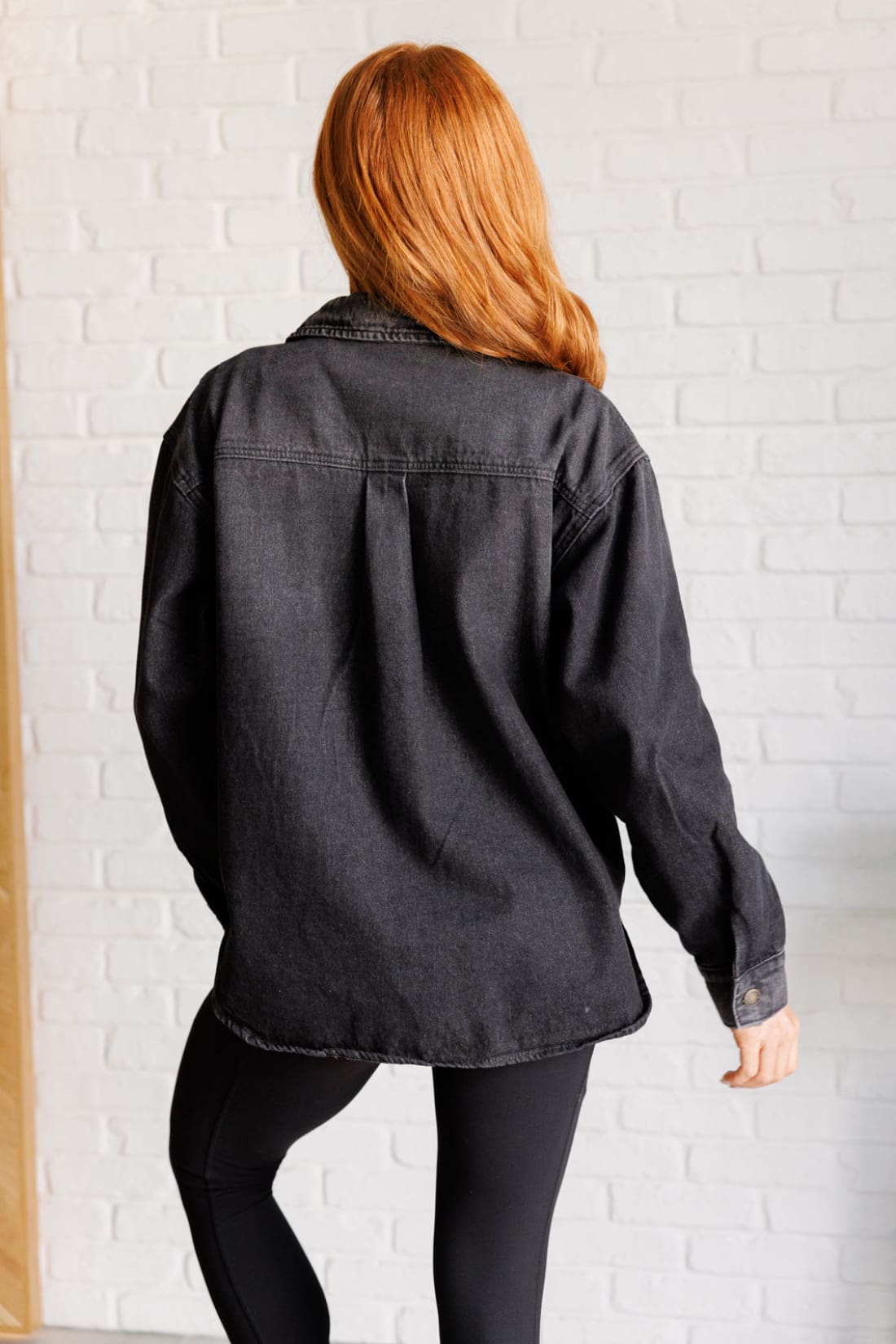 Oversized Black Denim Shacket | Jackets & Coats