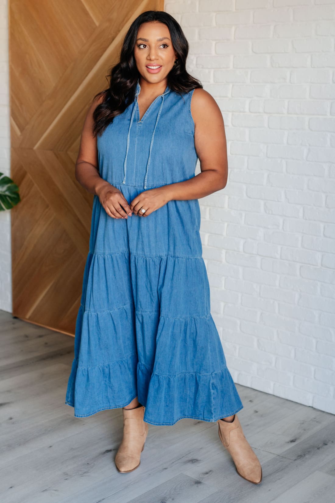 Perfect Choice Denim Maxi Dress | Dresses