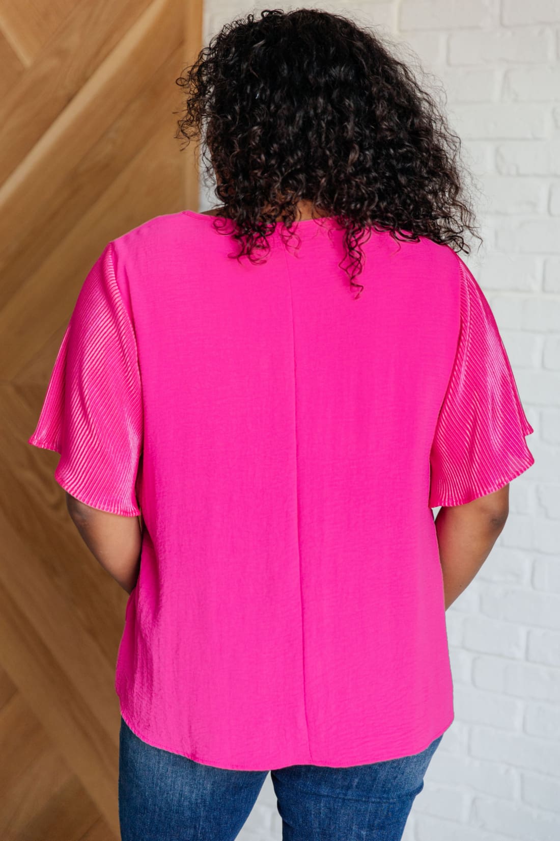 Pink and Perfect Ruffle Sleeve Top | Tops