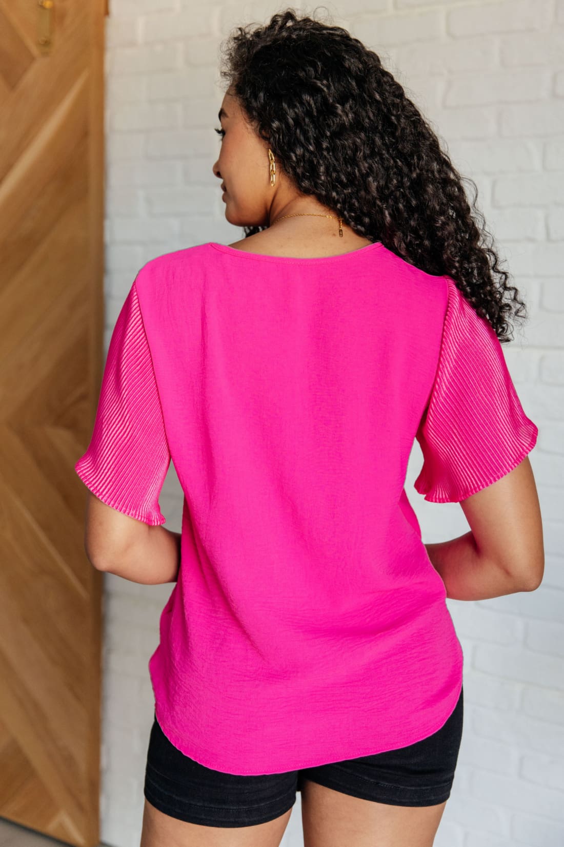 Pink and Perfect Ruffle Sleeve Top | Tops