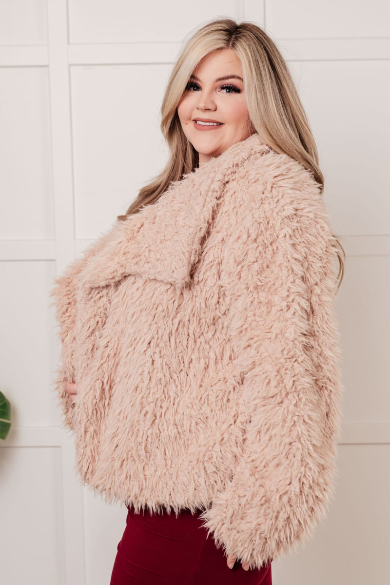 Pink Faux Fur Coat