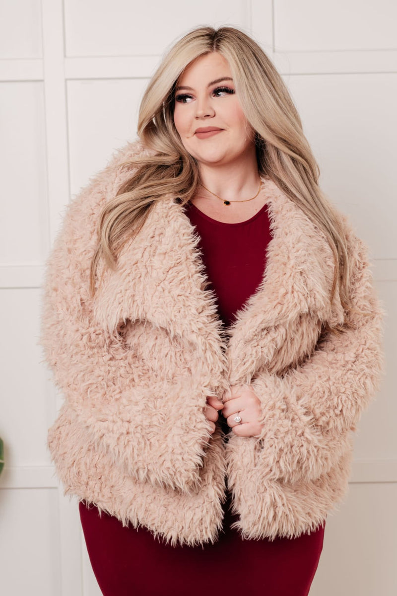 Pink Faux Fur Coat
