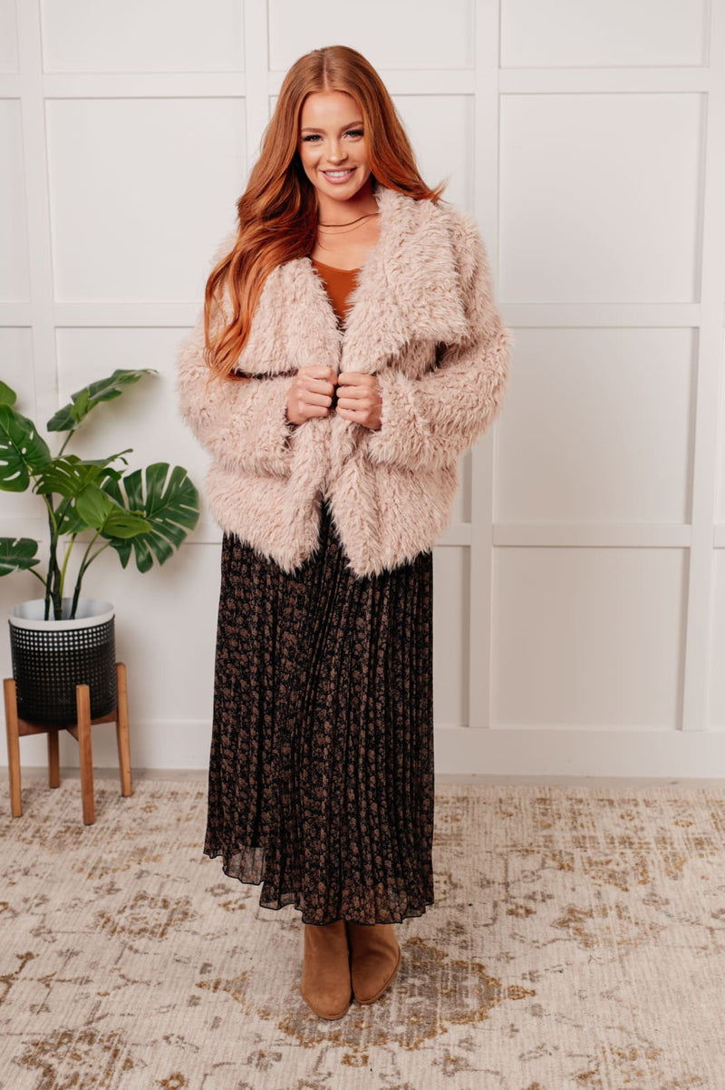 Pink Faux Fur Coat