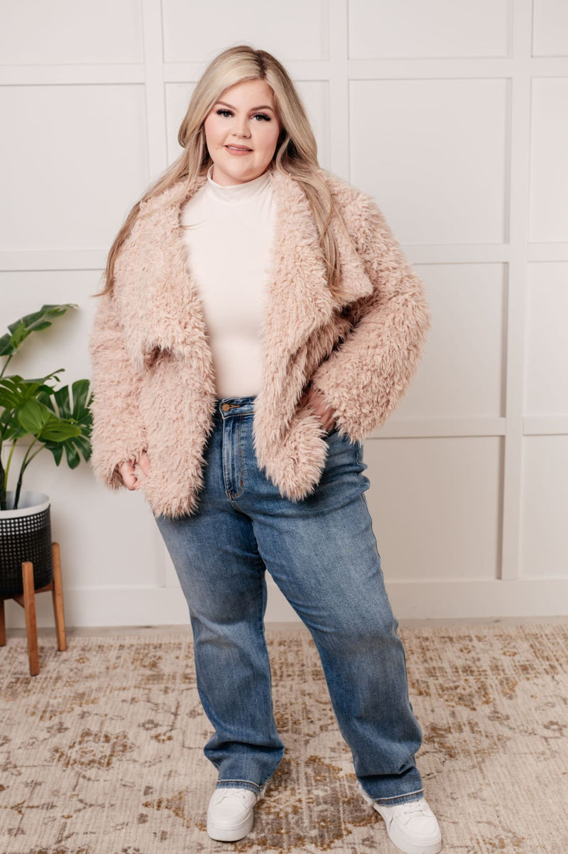 Pink Faux Fur Coat