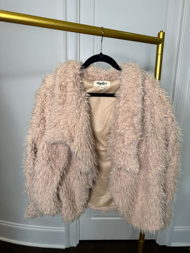 Pink Faux Fur Coat