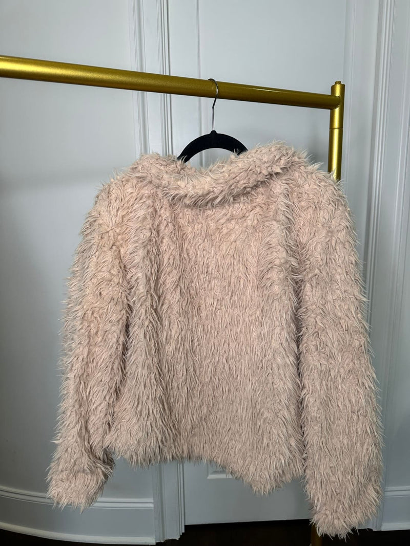 Pink Faux Fur Coat