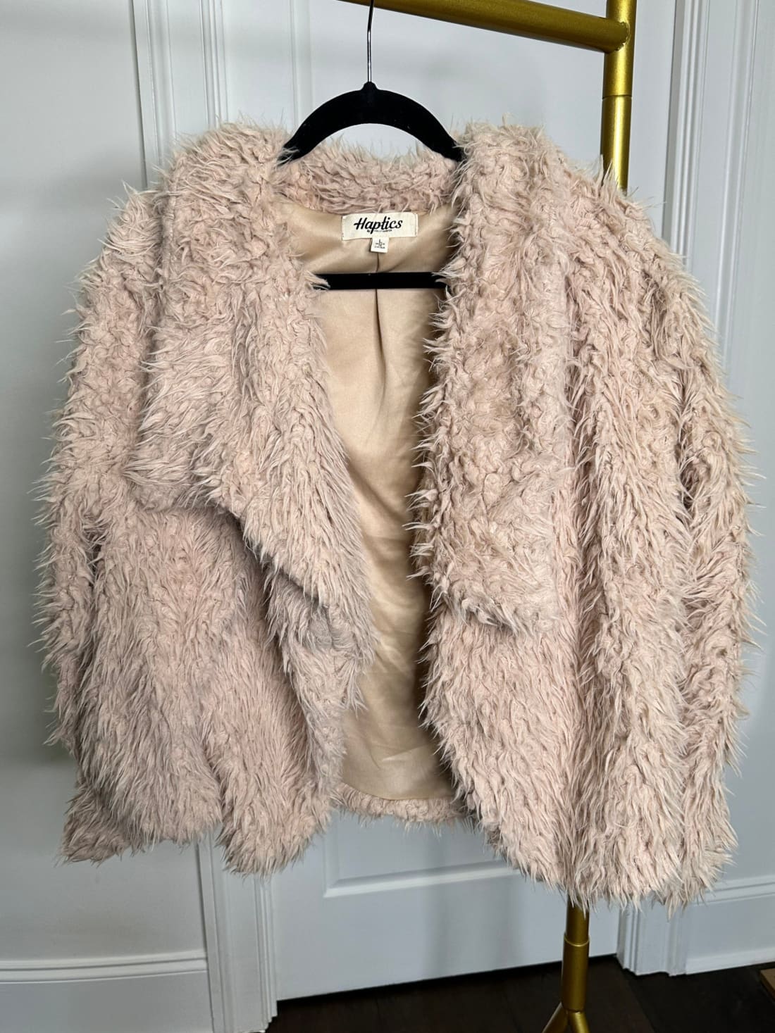 Pink Faux Fur Coat