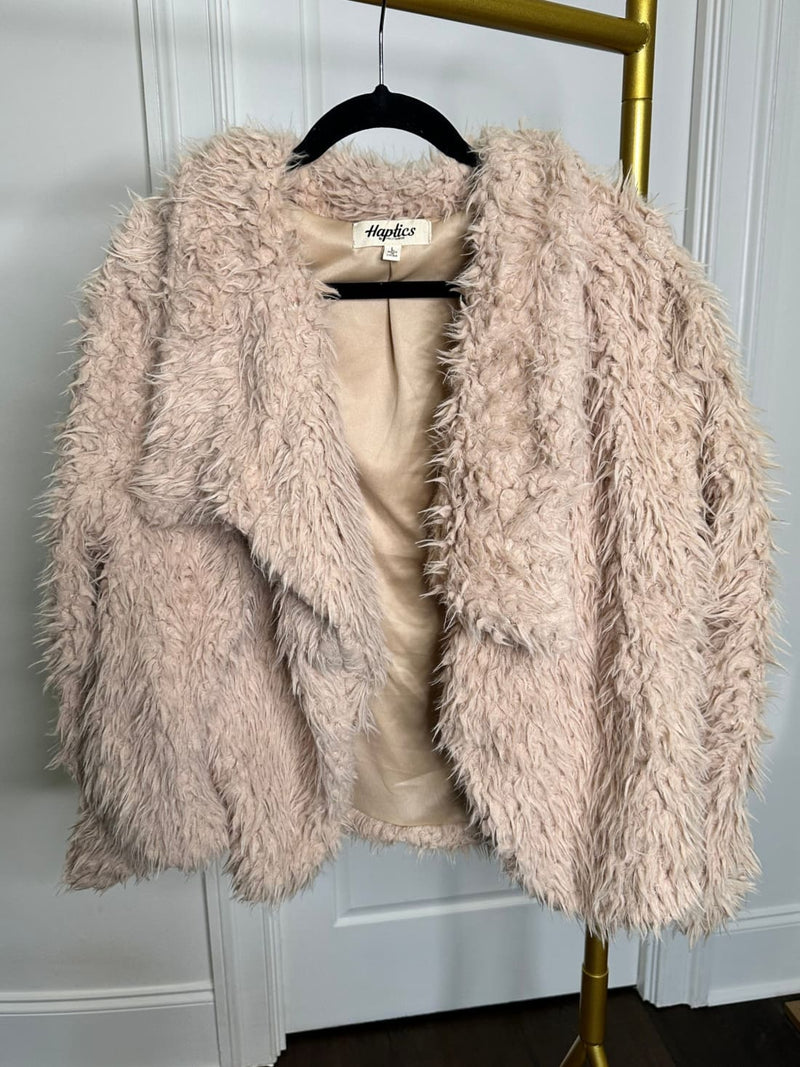 Pink Faux Fur Coat