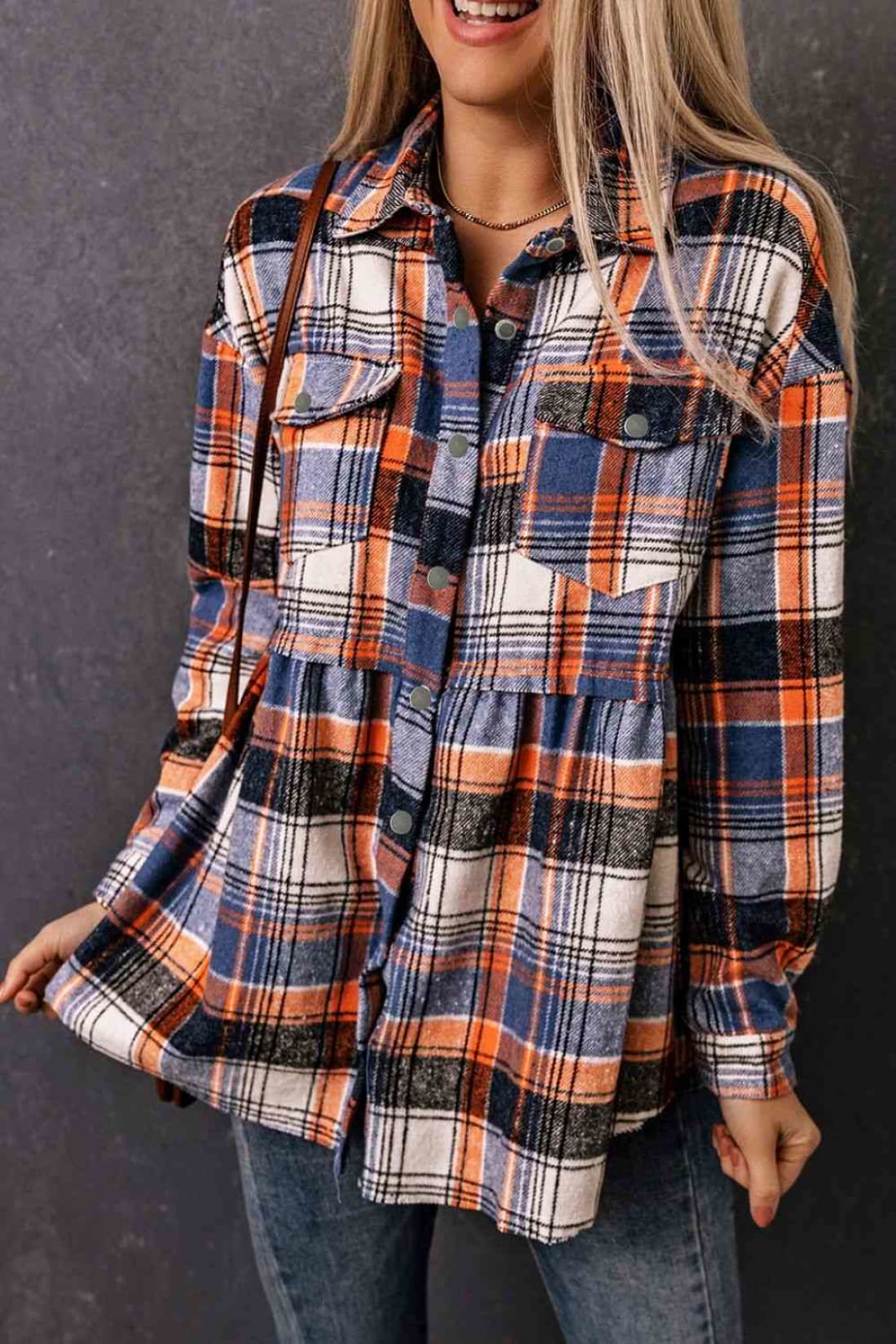 Plaid Button-Front Peplum Shirt | Blouses & Shirts